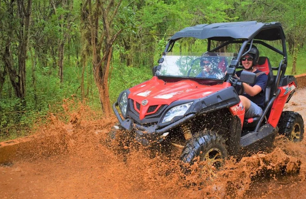 4-in-1 TOUR - ATV + ZIPLINING + HORSEBACK RIDING + CLEAR KAYAK DRONE PHOTOSHOOT.. (Transportation MUST be booked for this activity if its for only 1 person as this is a multi-location excursion) Free Transportation ONLY for groups of 3+ People.)