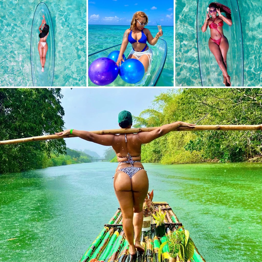 2- in-1 Luxury Clear Kayak + Bamboo Rafting With Limestone Foot Massage bundle. (Transportation MUST be booked if there’s only 1 guest as this is a multi-location excursion).. Free Transportation provided ONLY for groups of two or more.)