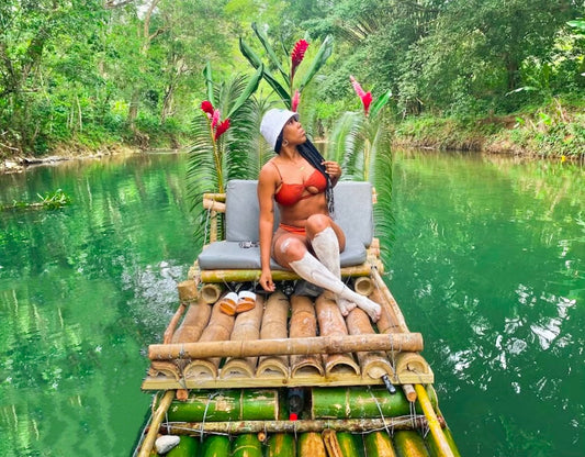 Luxury 1hr Jamaican Bamboo Rafting & Limestone Foot Massage. (Free Transportation ONLY for groups of 3+ People.)
