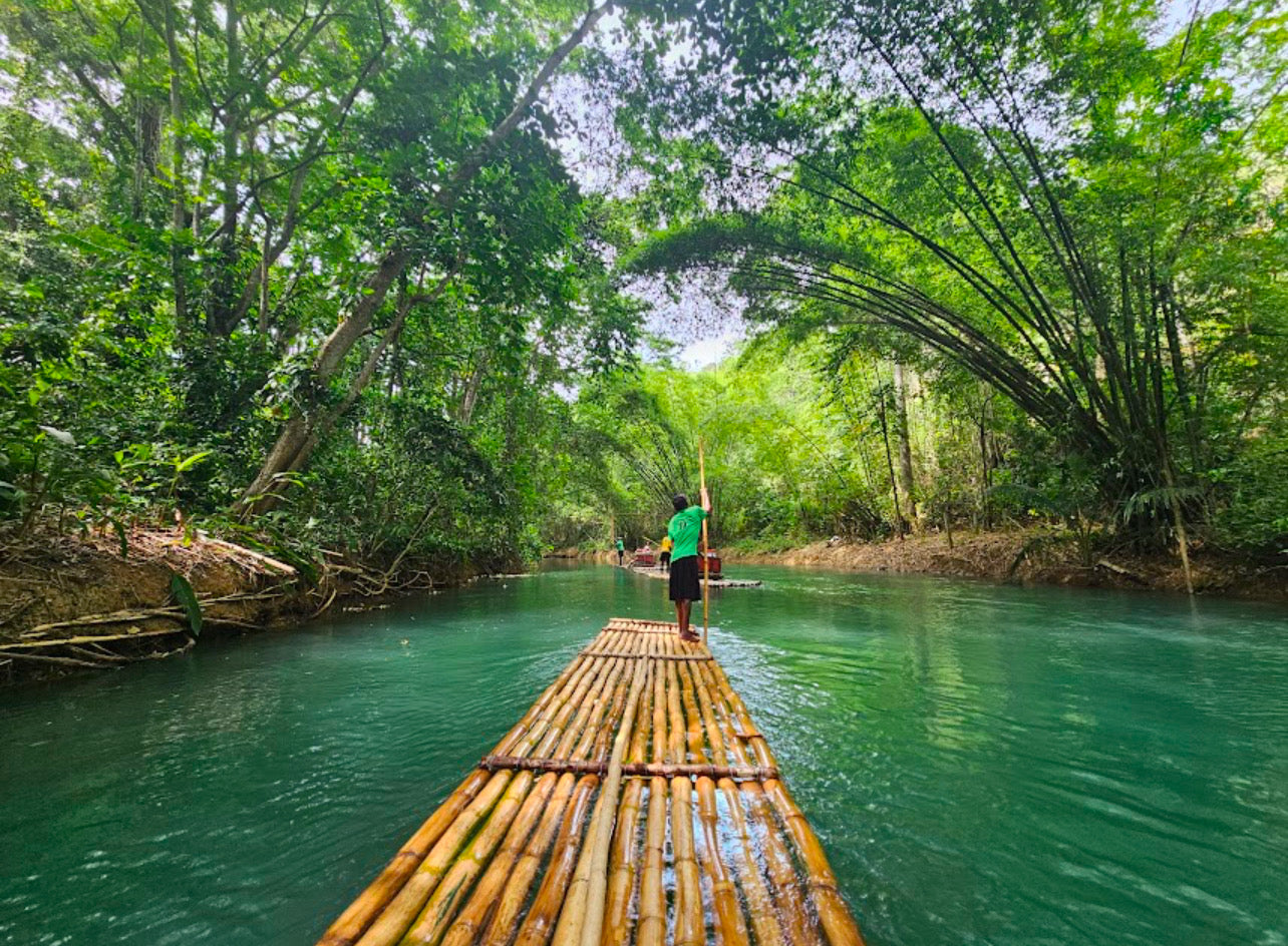 3-in-1 Bamboo Rafting + Limestone Foot Massage + Weed Farm 🍃 + Rick’s Café Experience. (Transportation MUST
be purchased if this is for a solo traveler as this is a multi-location excursion)..Free
Transportation provided ONLY
for groups of two or more.)