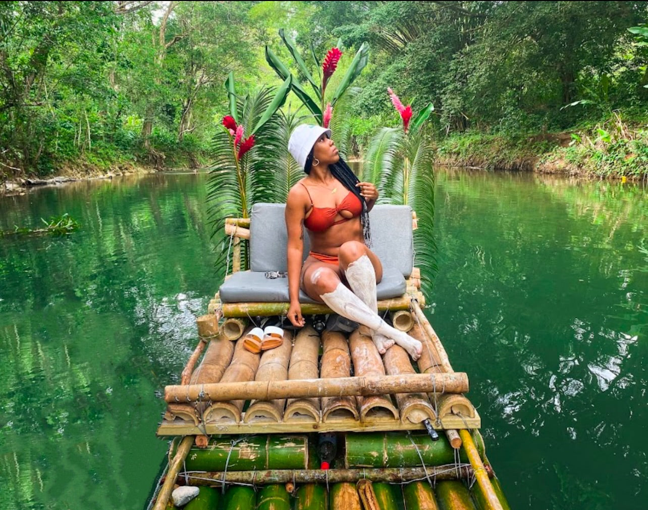 2- in-1 Luxury Clear Kayak + Bamboo Rafting With Limestone Foot Massage bundle. (Transportation MUST be booked if there’s only 1 guest as this is a multi-location excursion).. Free Transportation provided ONLY for groups of two or more.)