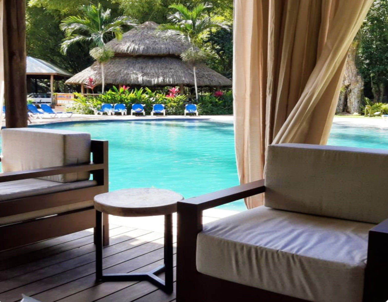 Vip Poolside Cabana With Butler service for groups at your River Rafting And Adventure Falls Experience (VIP CABANA ONLY)