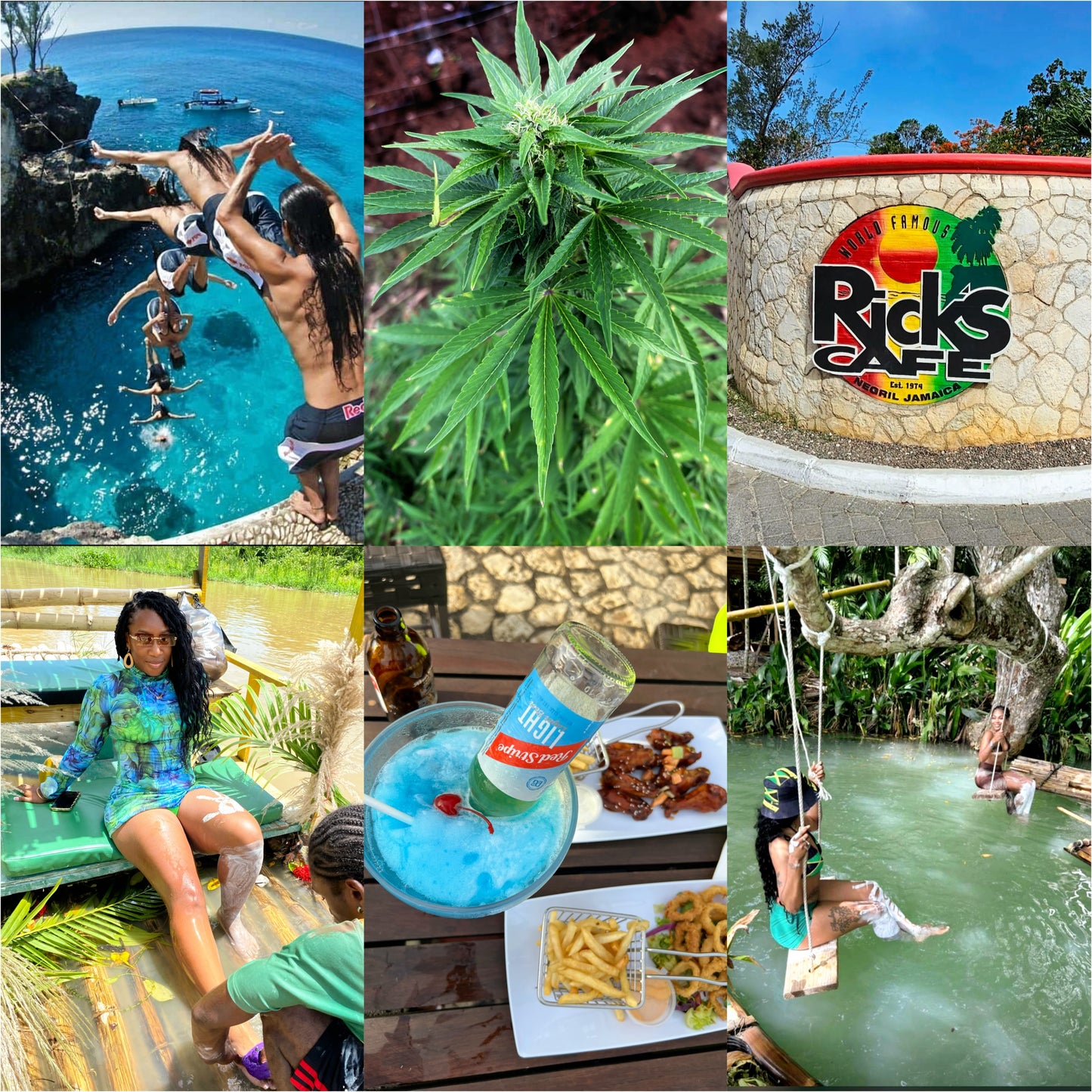 3-in-1 Bamboo Rafting + Limestone Foot Massage + Weed Farm 🍃 + Rick’s Café Experience. (Transportation MUST
be purchased if this is for a solo traveler as this is a multi-location excursion)..Free
Transportation provided ONLY
for groups of two or more.)